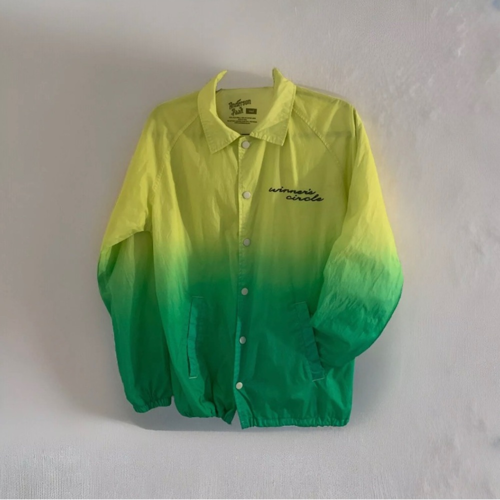 Anderson Paak Nylon green and yellow Jacket Men’s Sz Small